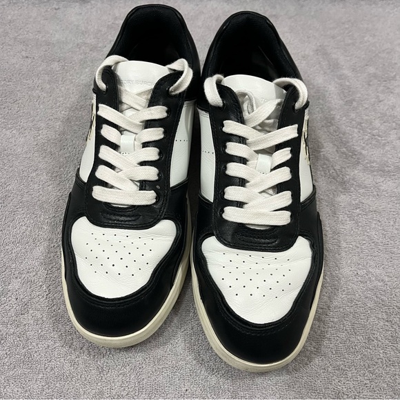 Tory Burch Clover Court Women’s 8 Sneaker Black White Low Top - Picture 2 of 10